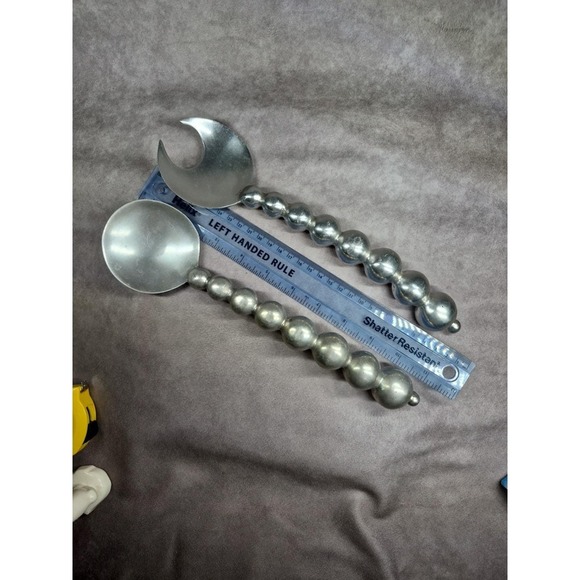 Mariposa 1997 String Of Pearls Salad Set Serving Fork Spoon Contemporary Modern - Picture 6 of 9